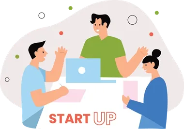 Startup team illustration